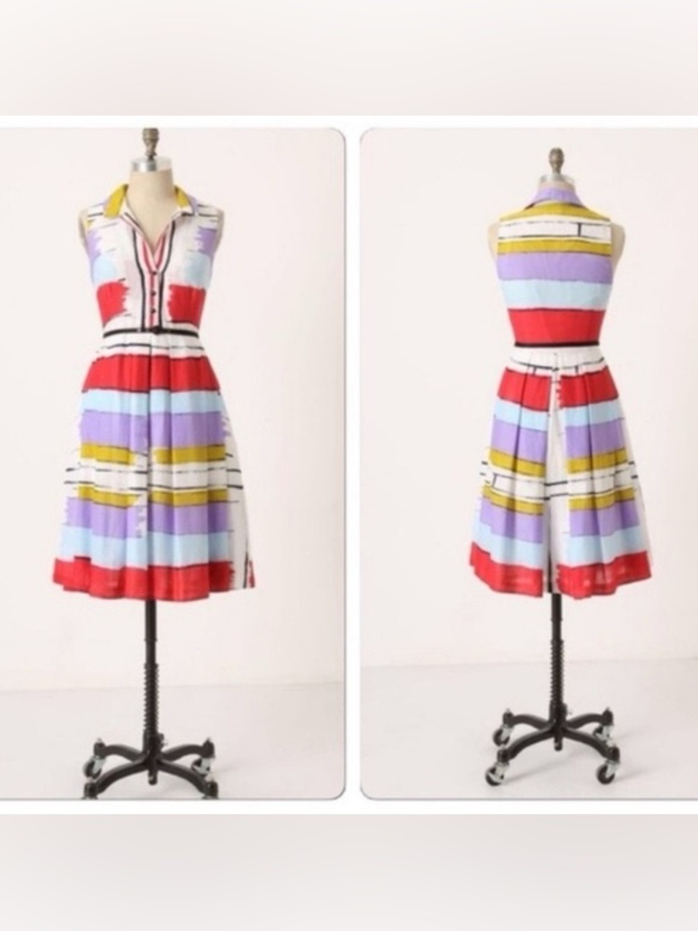 Anthropologie / Floreat | Chromatic Canvas shirt dress, size 0